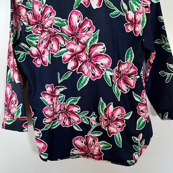 Van Heusen Cotton Floral Tunic Blouse | Size M - Picture 3 of 6